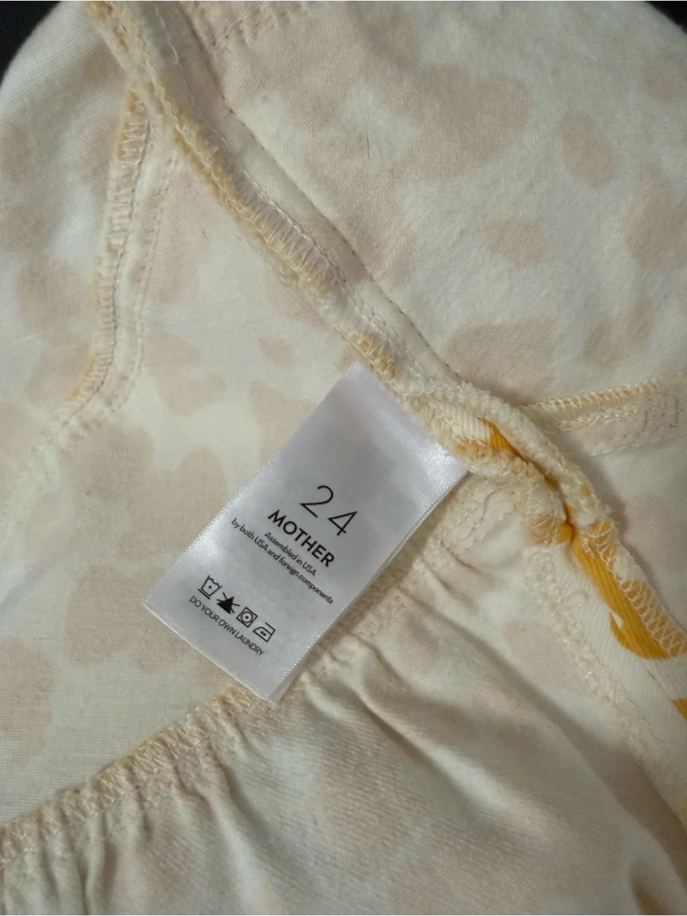 24 MOTHER , Yellow and White Floral Leopard - Ruffle Mini Skirt - Size US 00